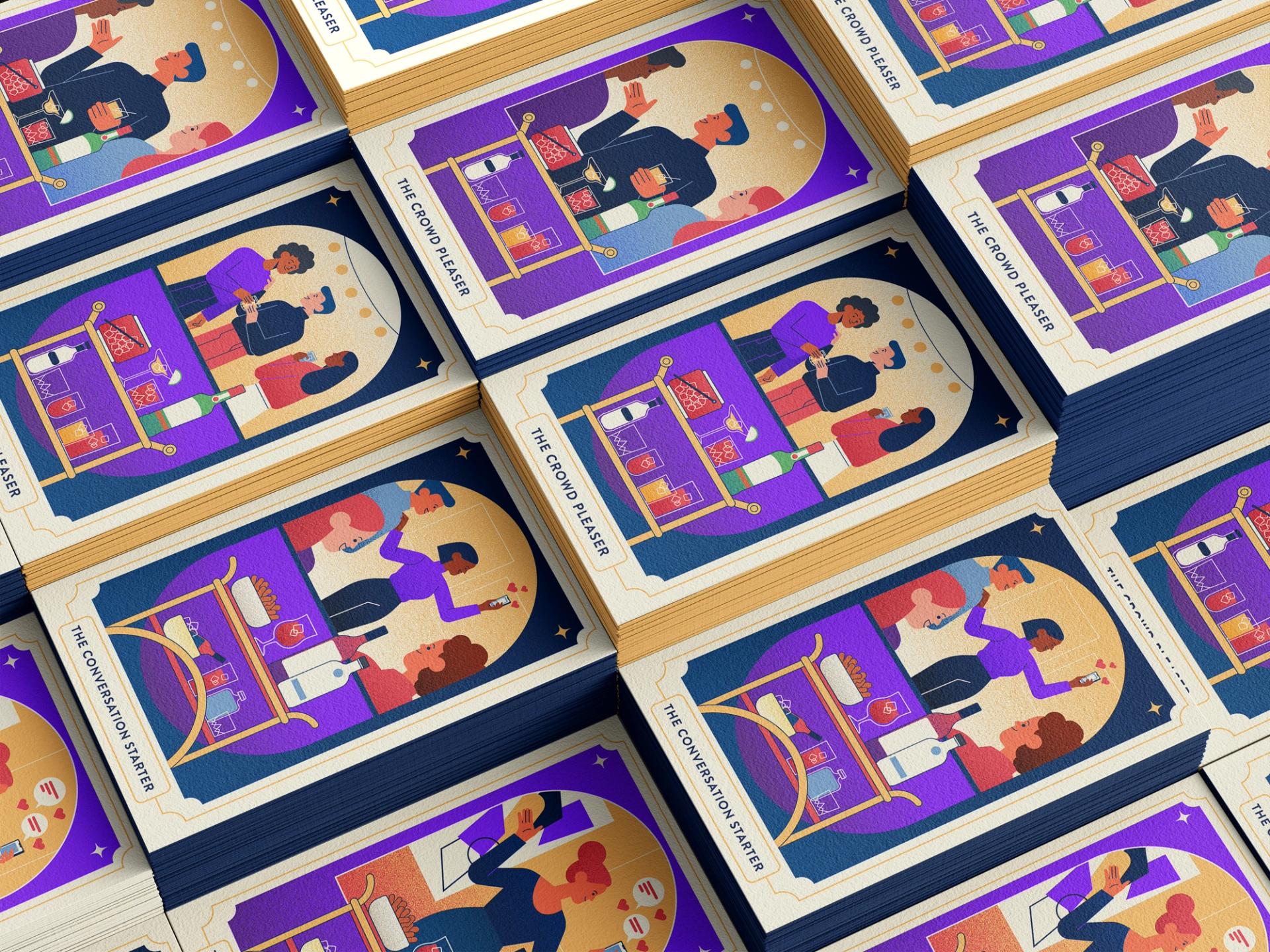 Pernod Ricard Corporate Bar Cards illustration