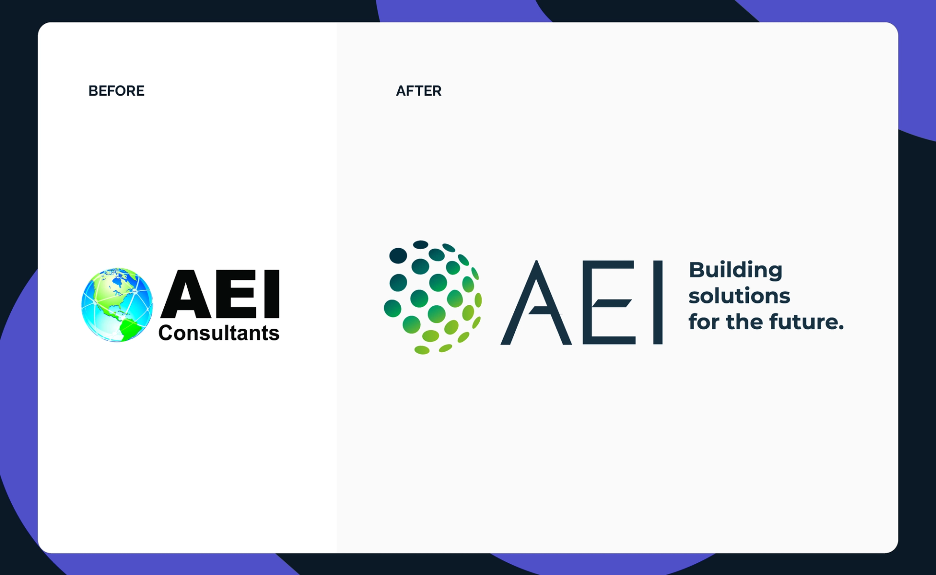 AEI logo before and after
