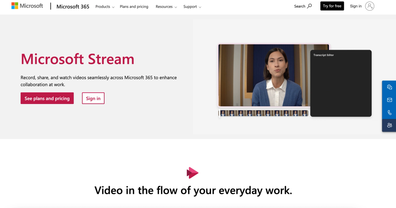 Microsoft Stream platform