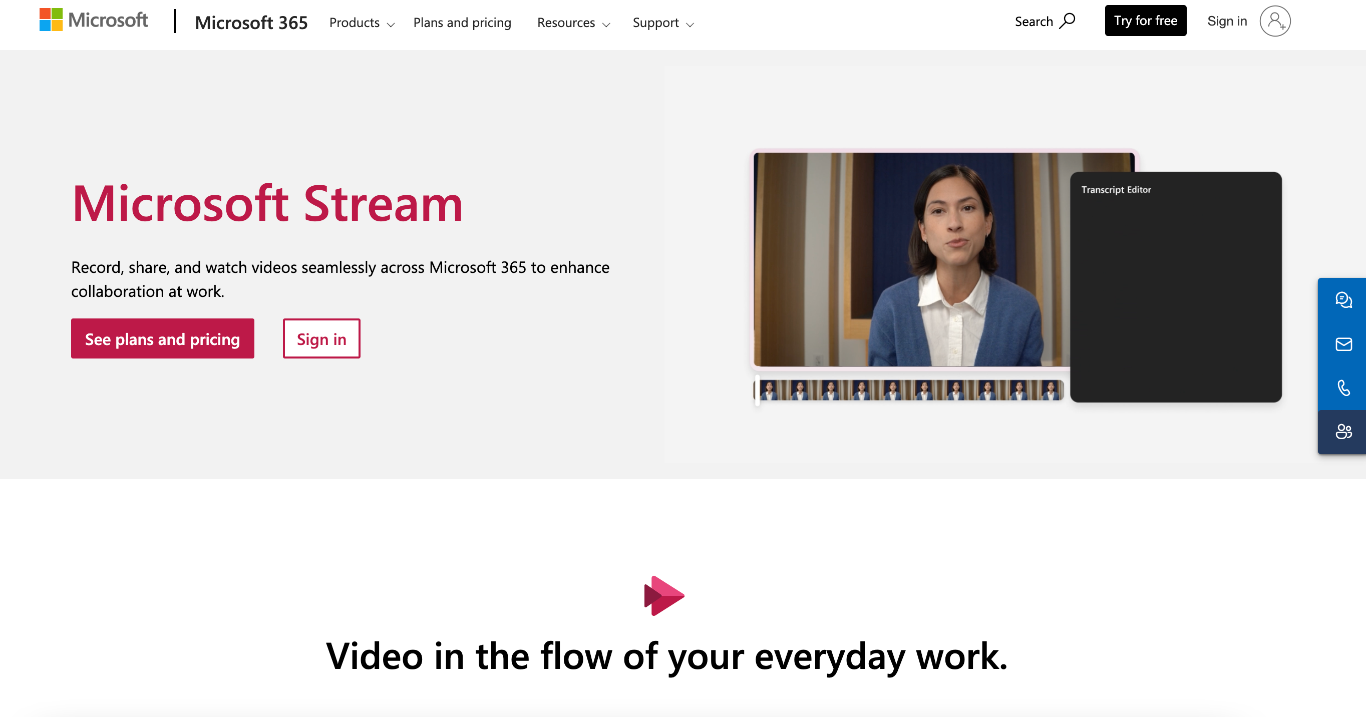 Microsoft Stream platform