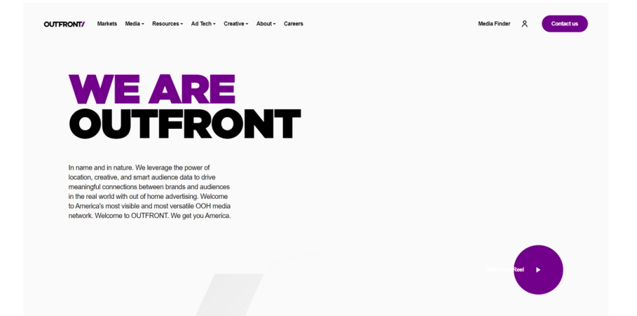 Outfront agency website