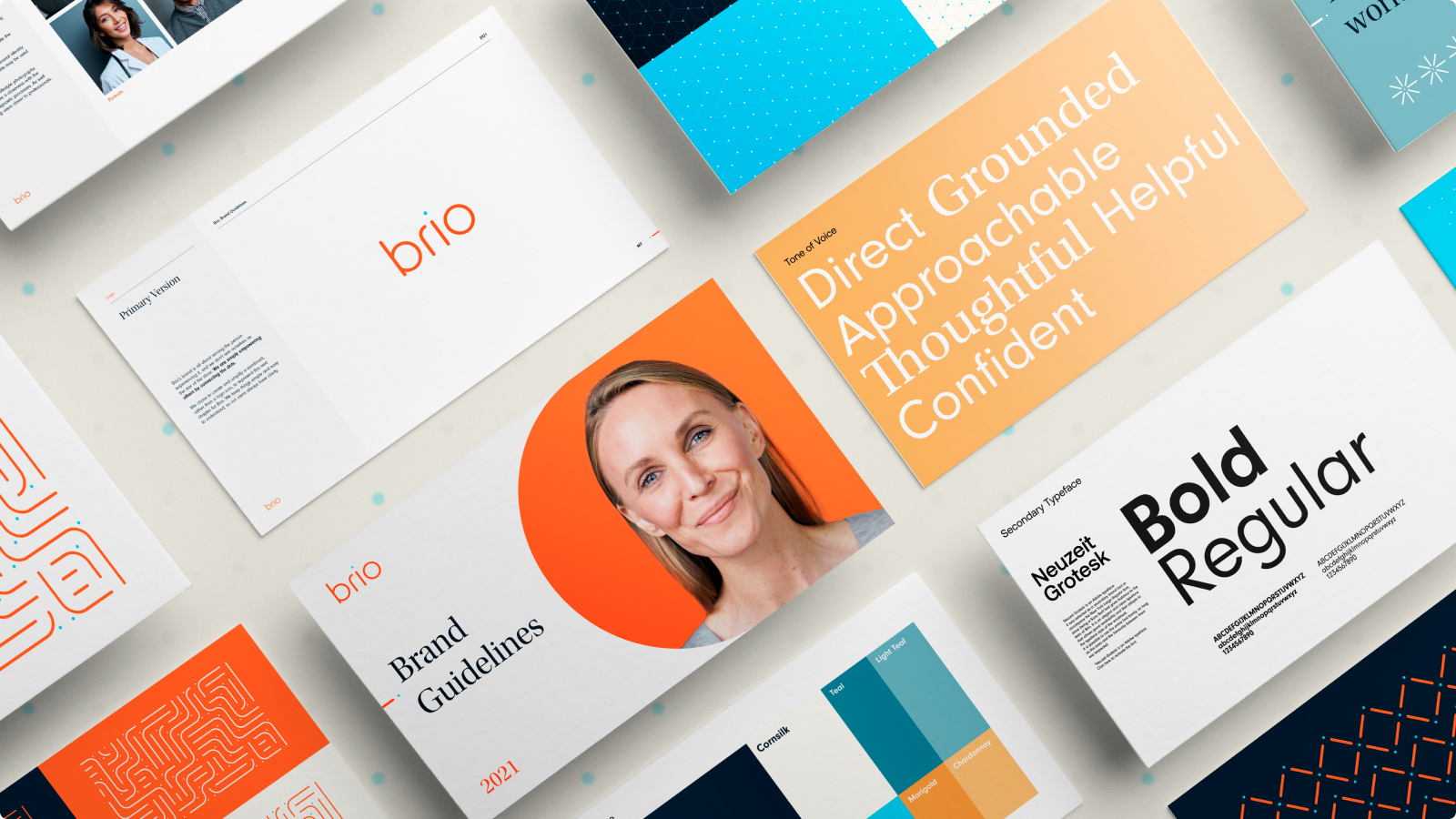 A mockup of Brio Systems’ brand guide