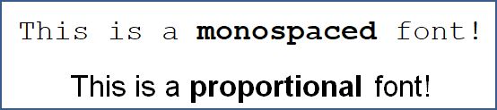 Monospaced Typeface