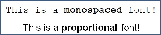 Monospaced Typeface