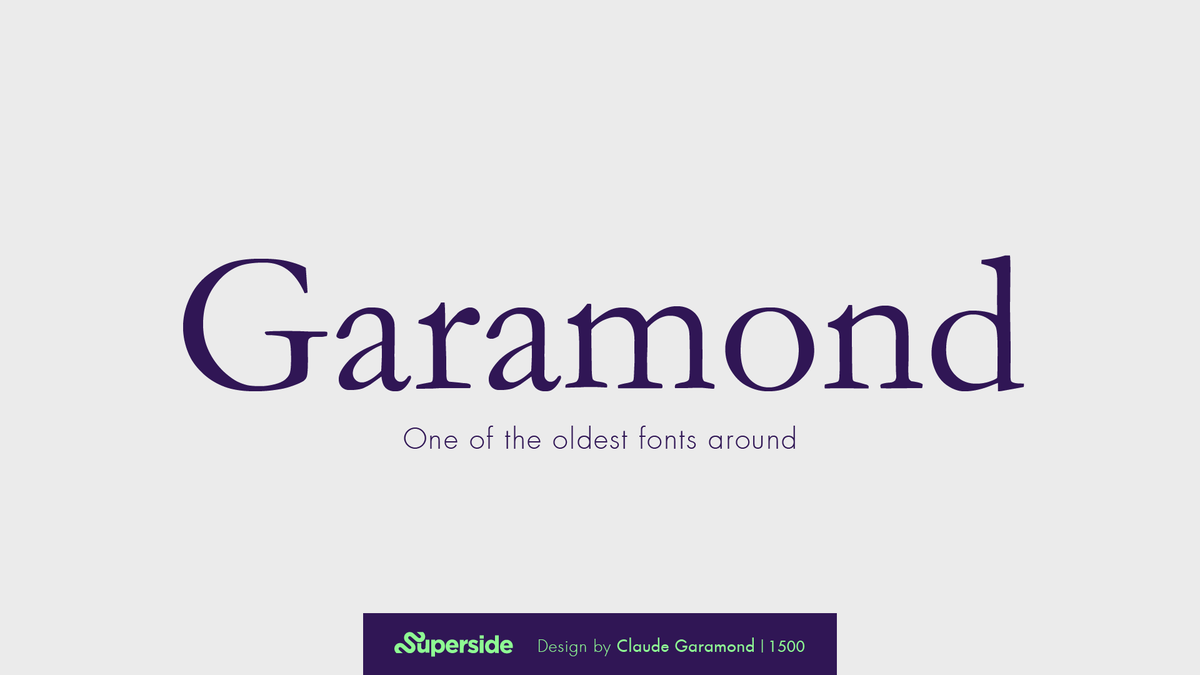 Garamond Schriftart für Präsentationen