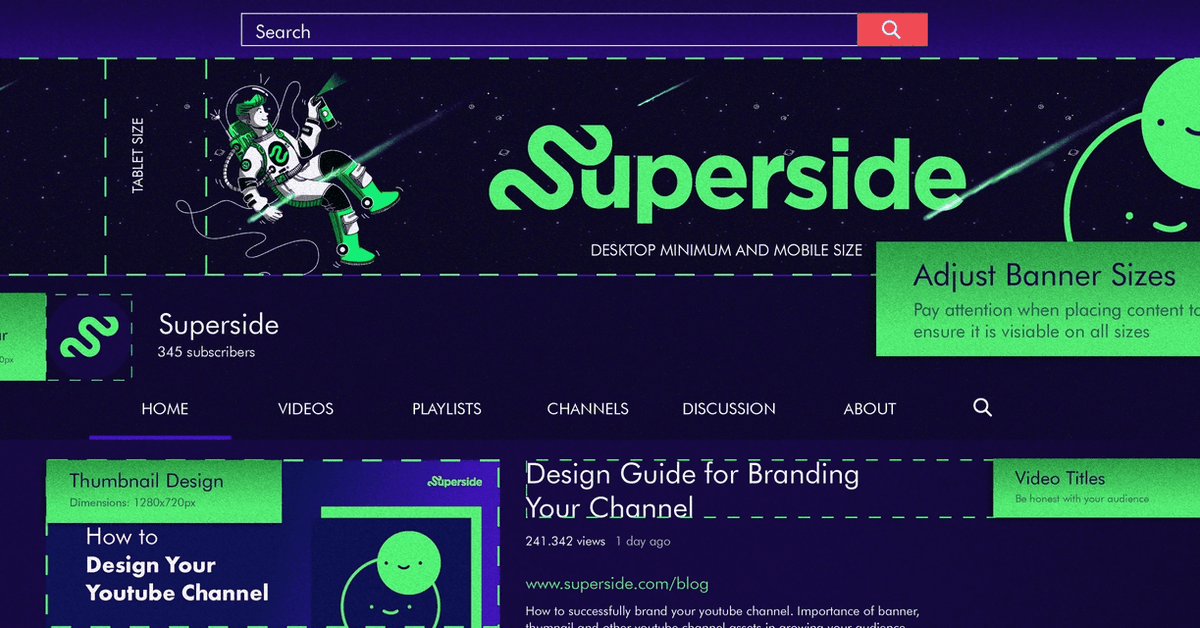 Youtube Channel Art Guide Sizes Examples Tips More Youtube Channel Art Guide Sizes Examples Tips More