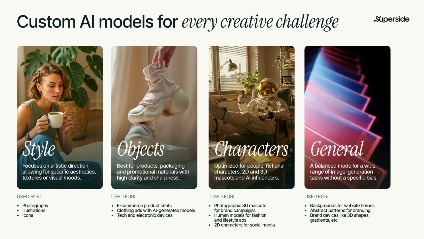 Custom AI models for every creative challenge