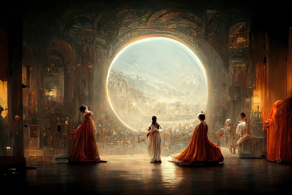 The Théâtre D’opéra Spatial - AI Artwork