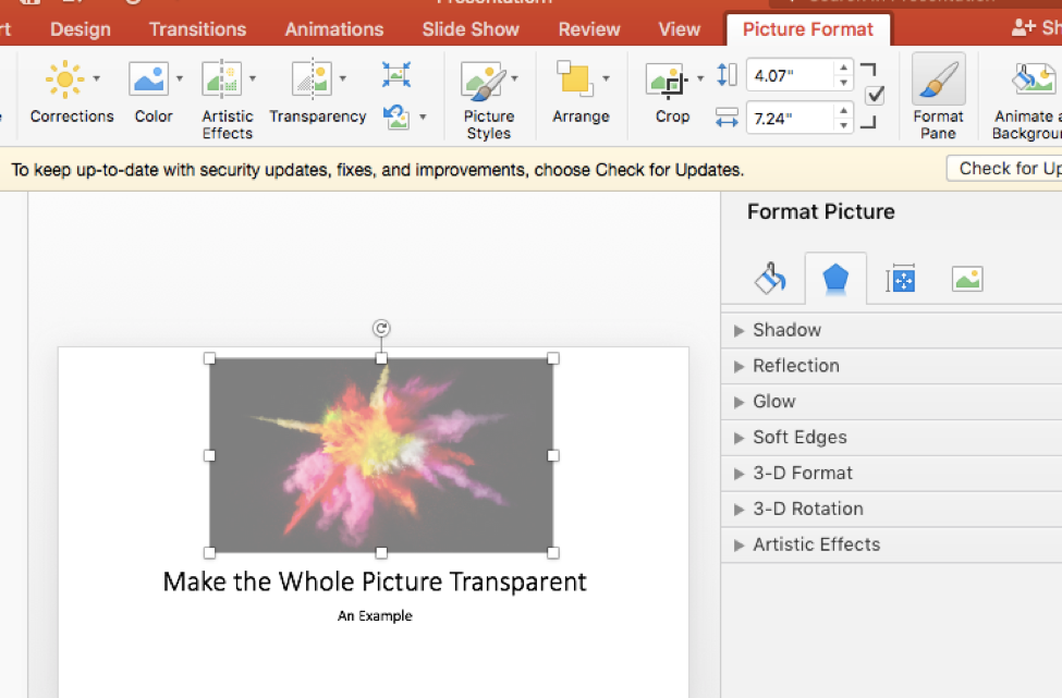 How to make images transparent in PowerPoint