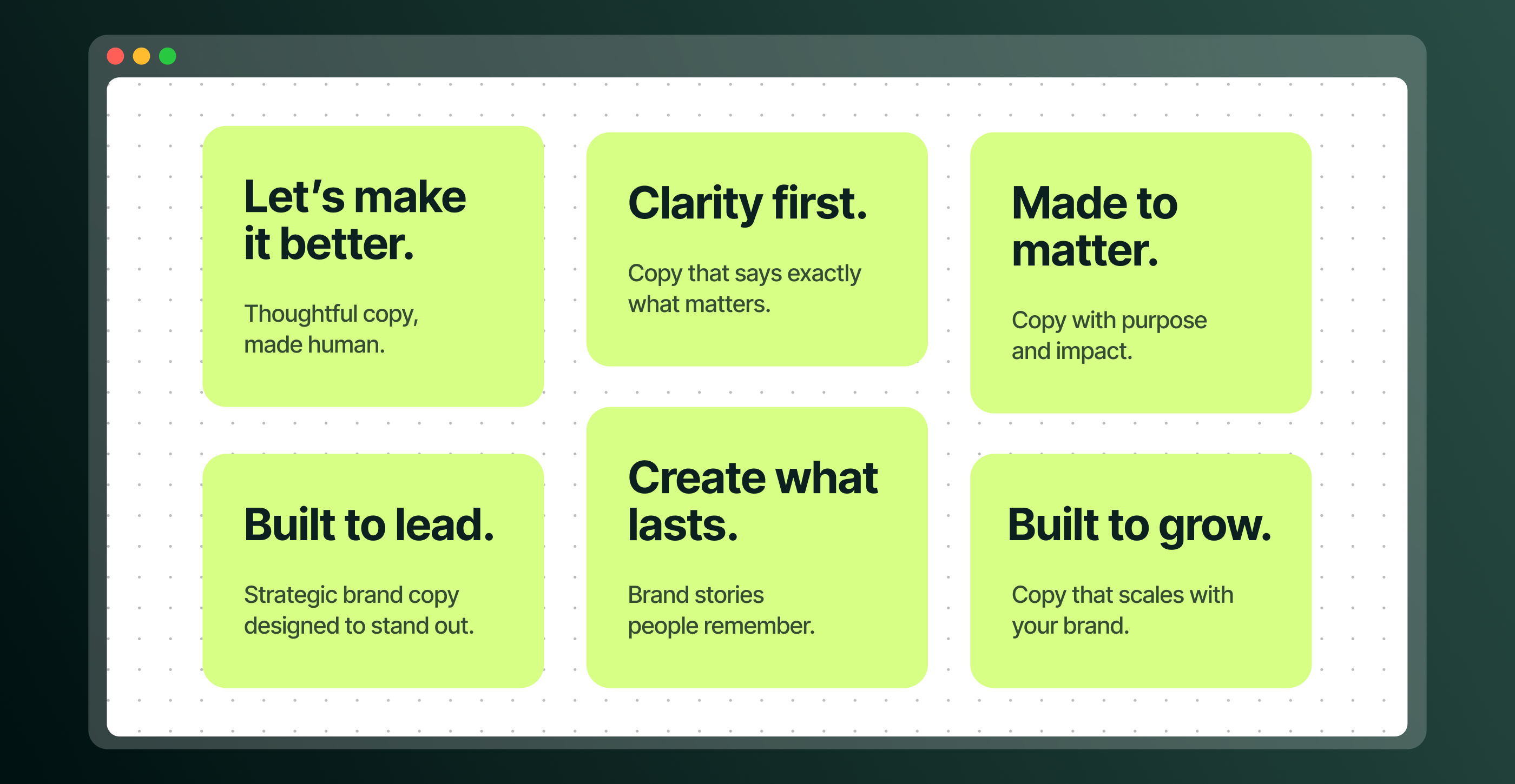 brand copywriting examples