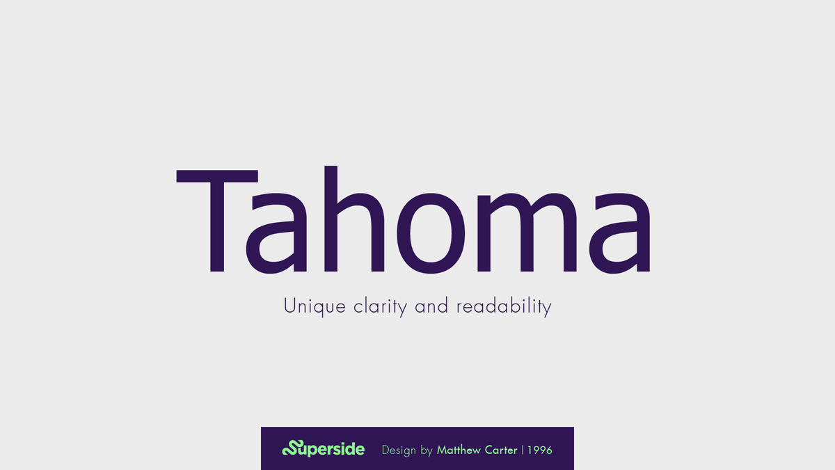 Tahoma best font for ppt