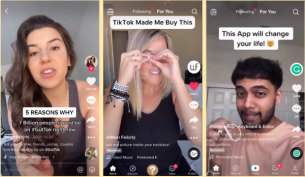 Example of three TikTok Ads