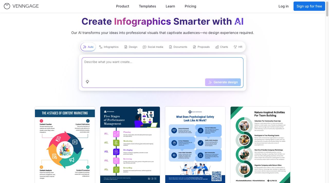 Venngage AI Design Tool