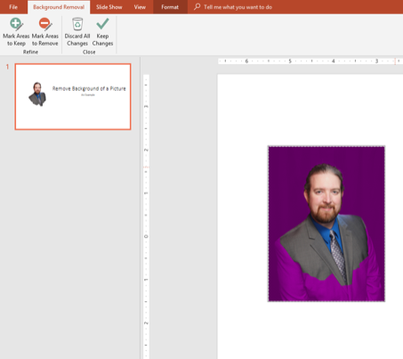 remove background in powerpoint for mac