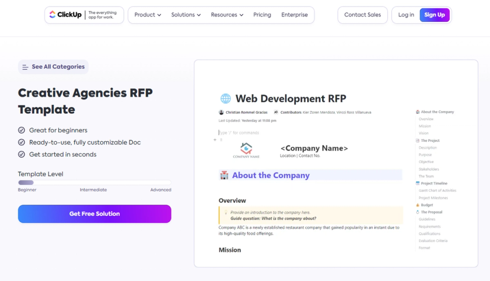 Creating Rfp 8 Creative Agency RFP Templates for Enterprise Teams