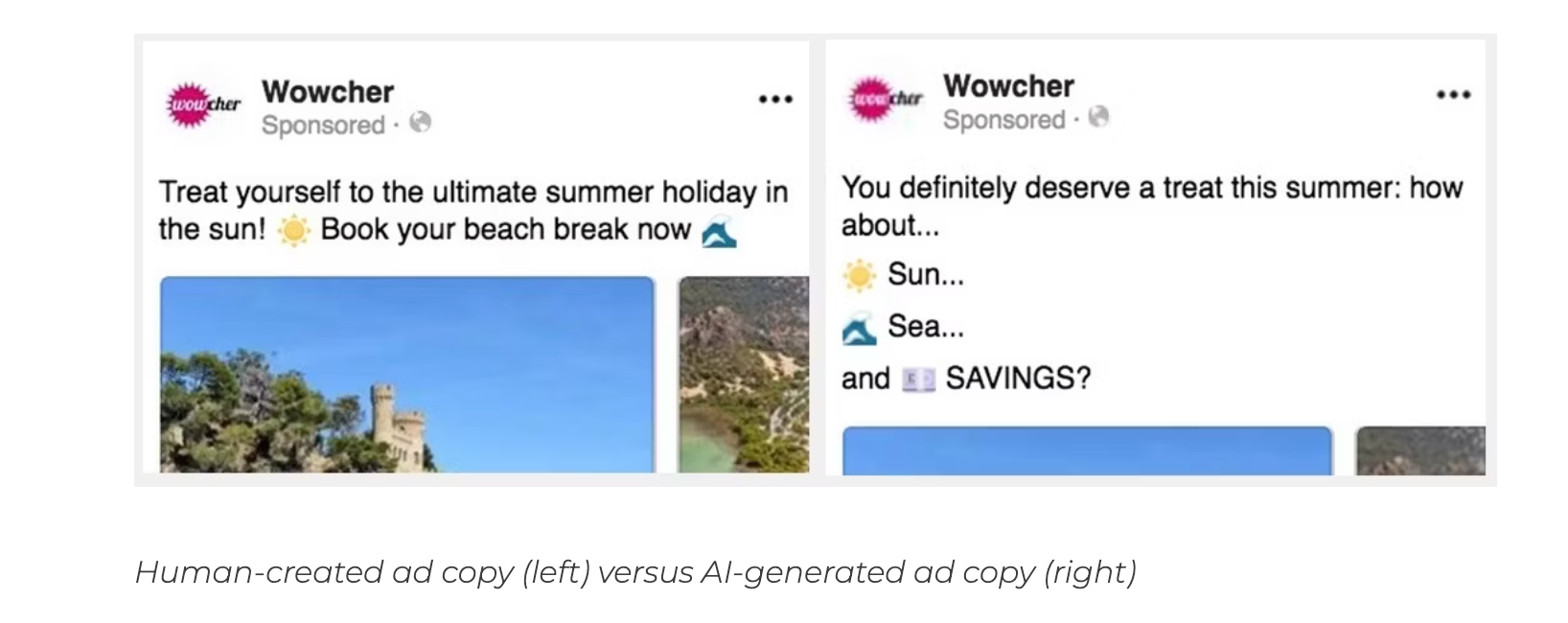 Wowcher AI ad creative
