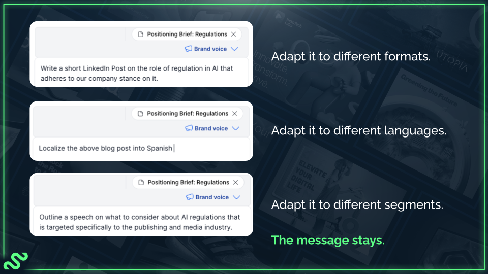 Adapt it to different formats, different languages, different segments