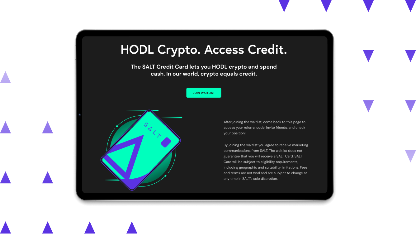 SALT x Superside web design example
