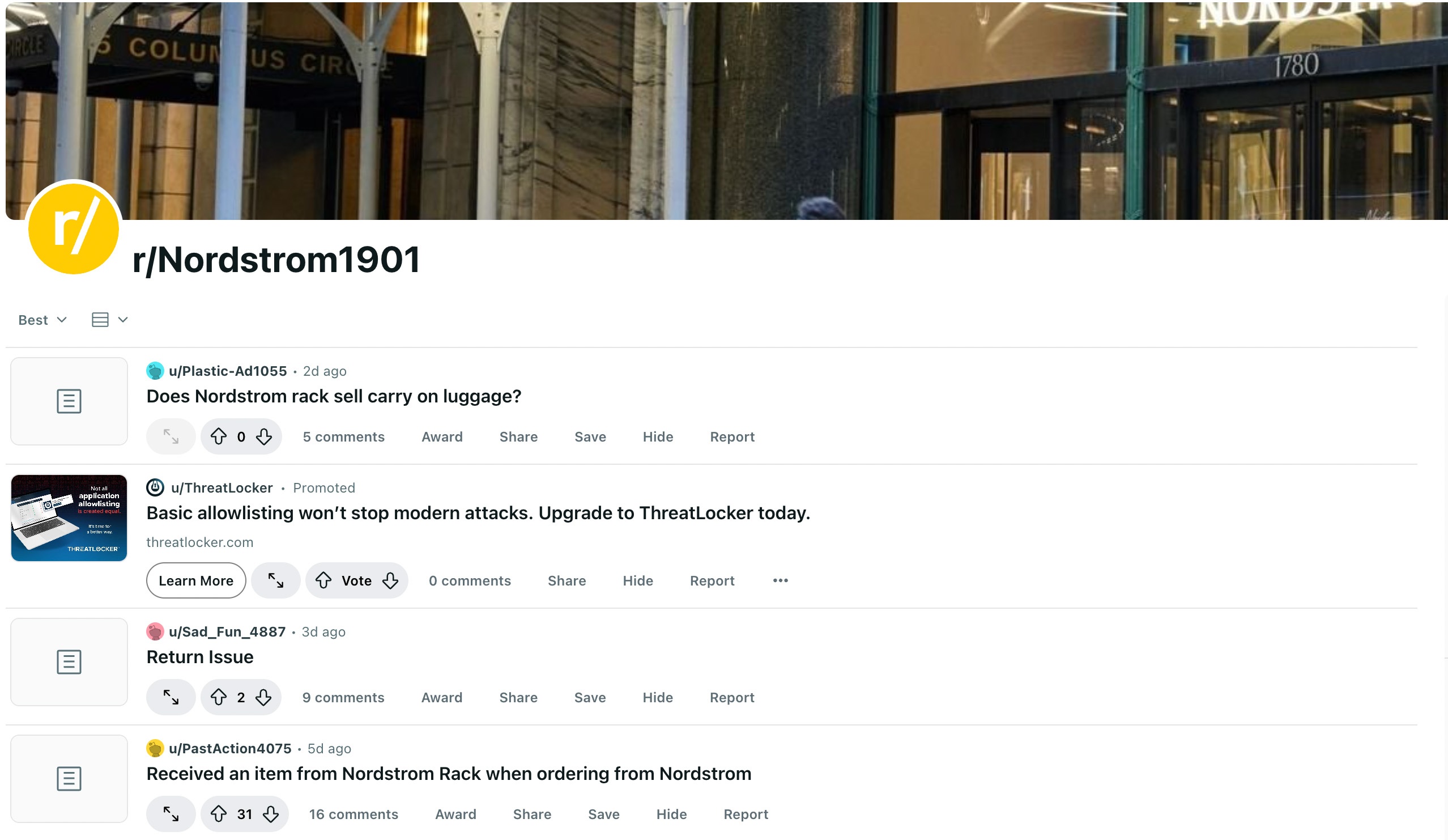 Nordstrom x reddit