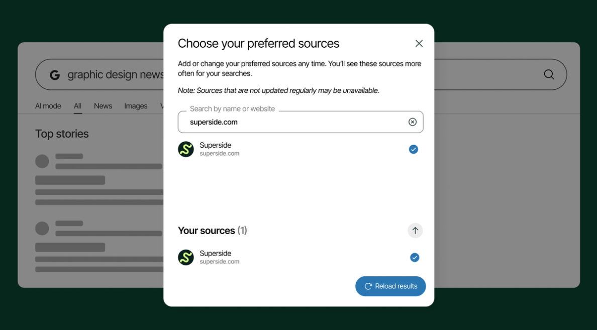 preferred sources and superside showing