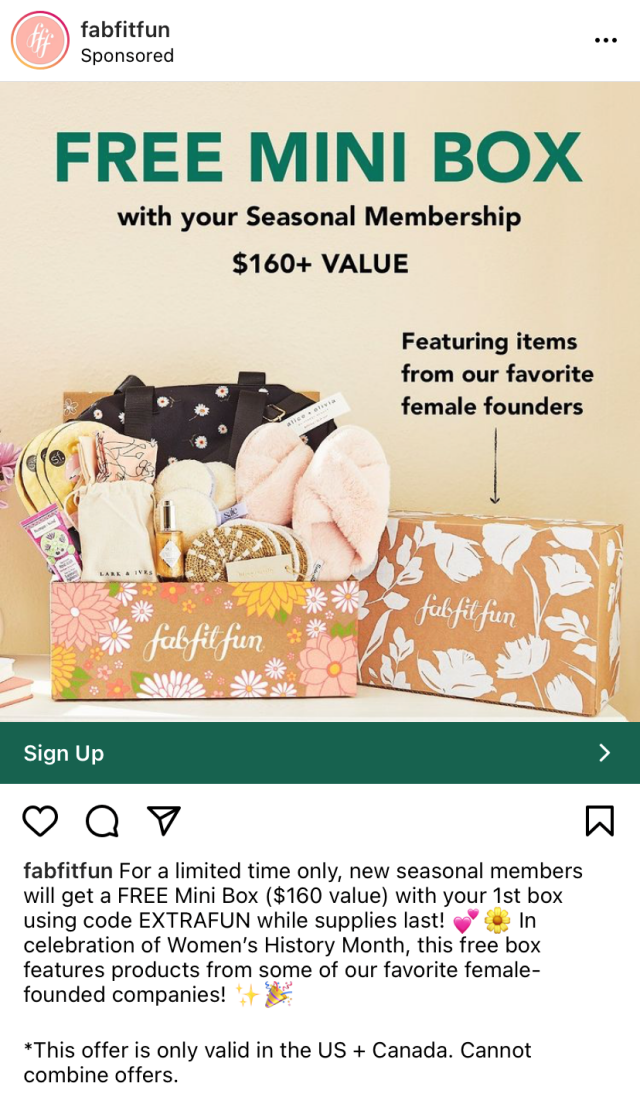 FFF instagram static ad