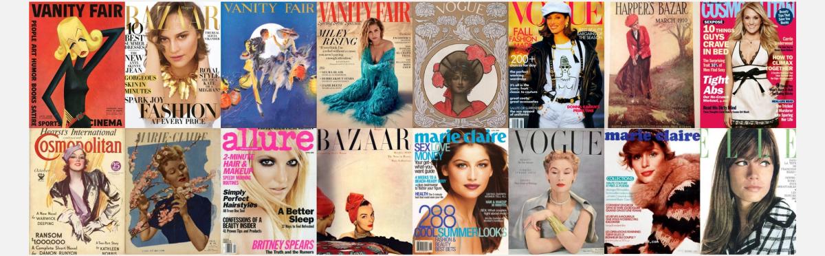 fashion magazine covers collage