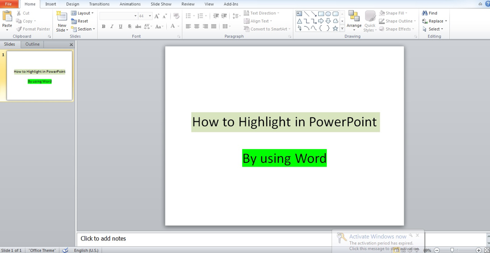 microsoft powerpoint how to highlight part of a picture