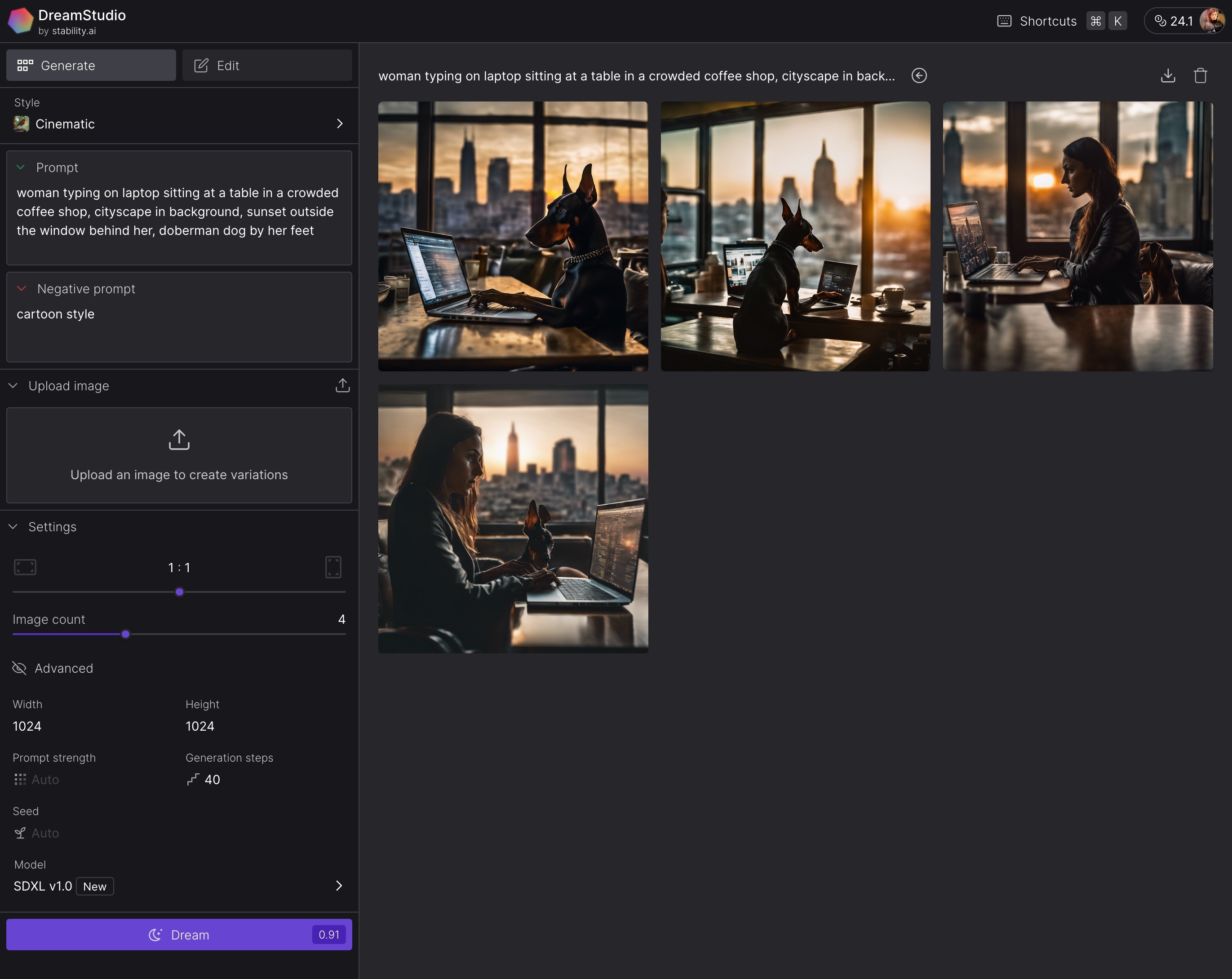 DreamStudio AI Design Tool