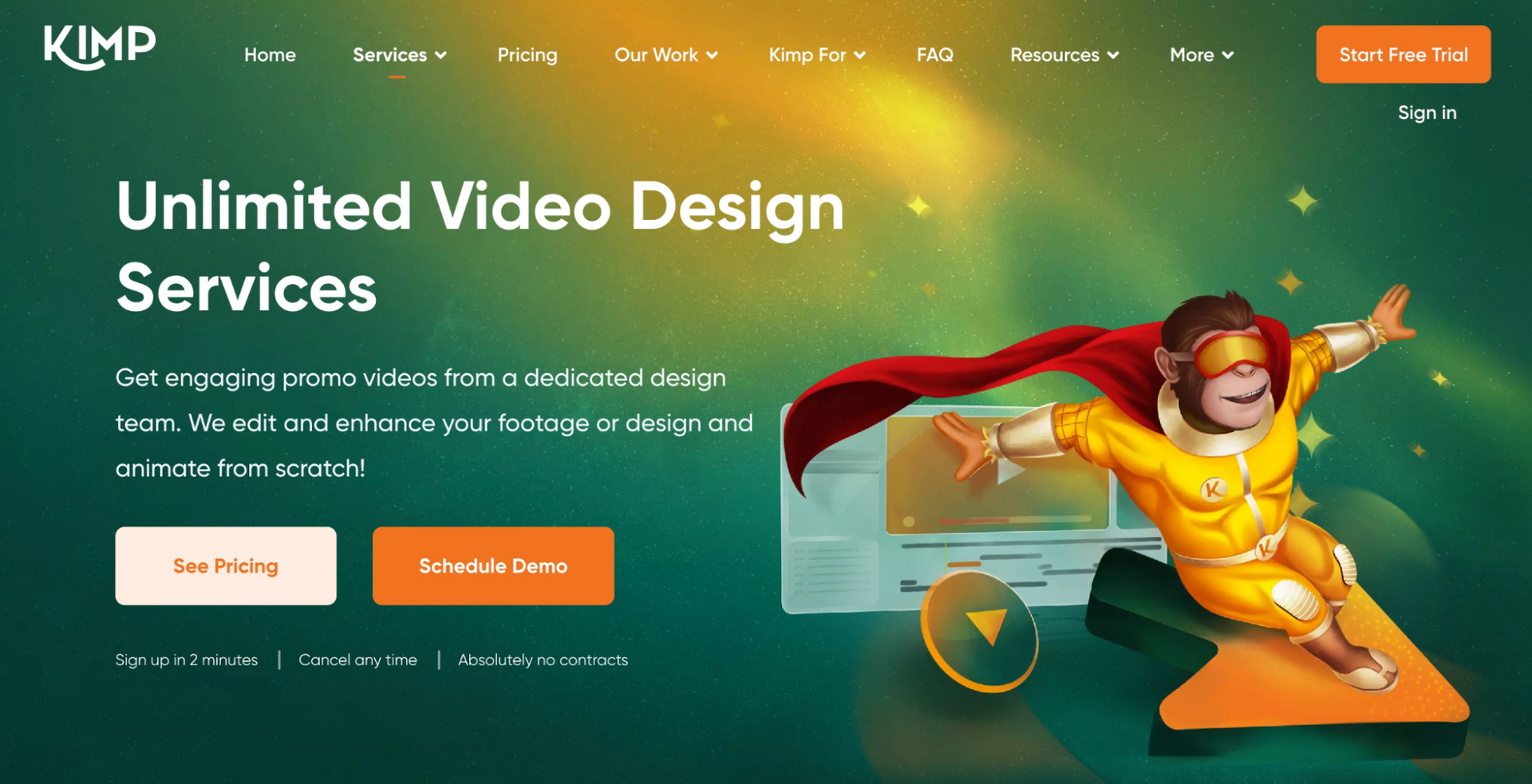 Kimp: Unlimited video design services