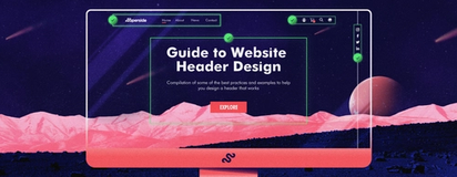 Creating a website header design