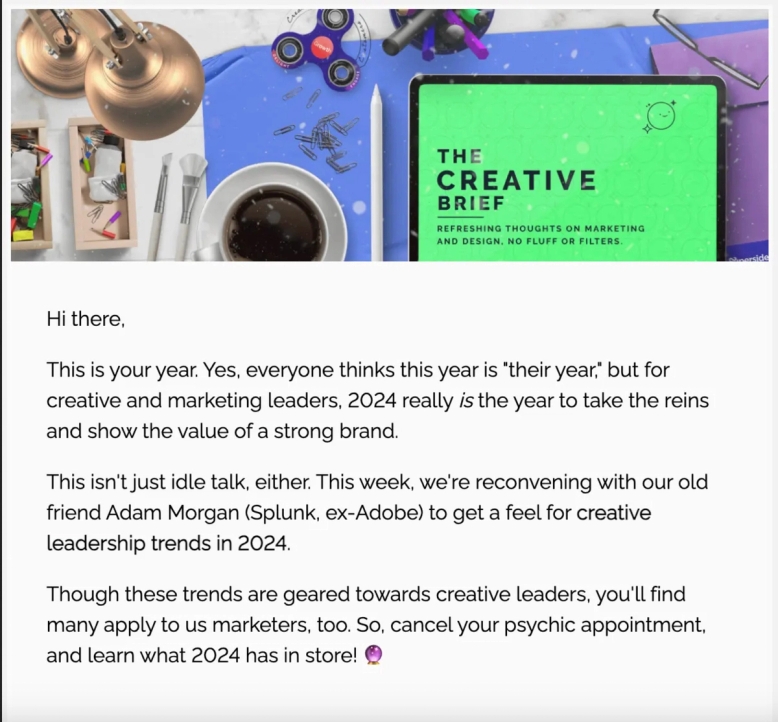 The Creative Brief Newsletter by Superside