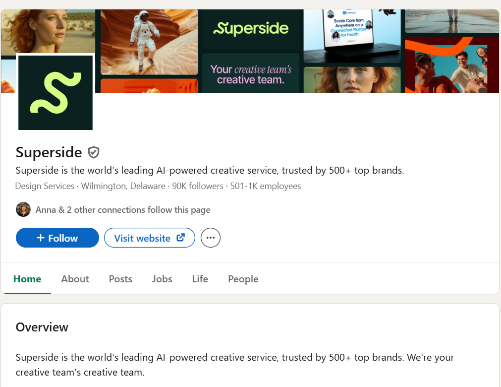 Superside linkedin