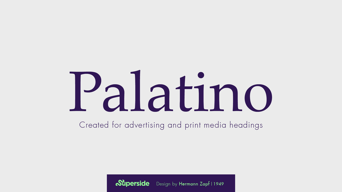 Palatino font