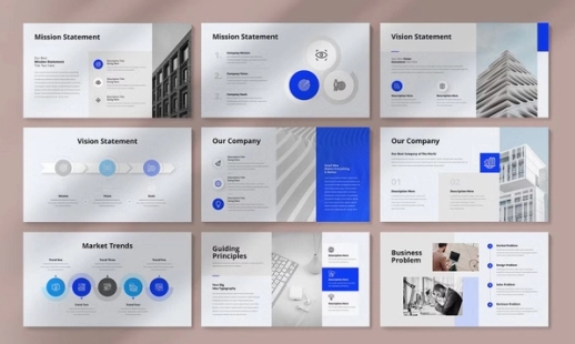 Minimal business presentation example idea