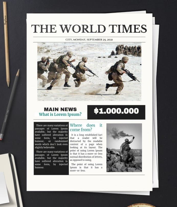 free newspaper template pack for word. perfect for school