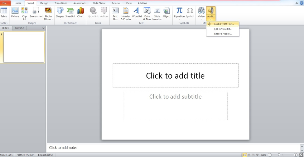 parts of microsoft powerpoint 2016