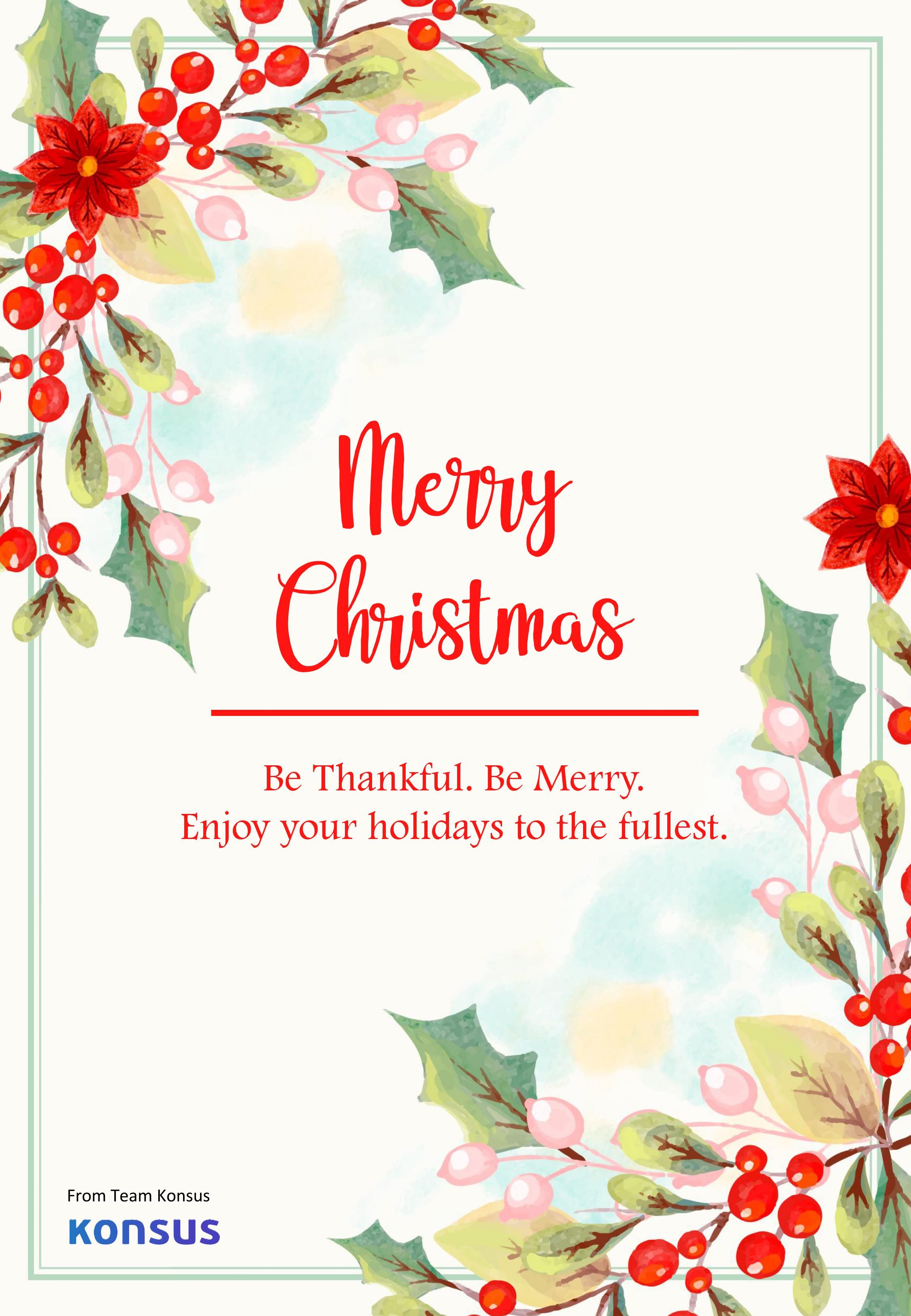 free christmas card template download
