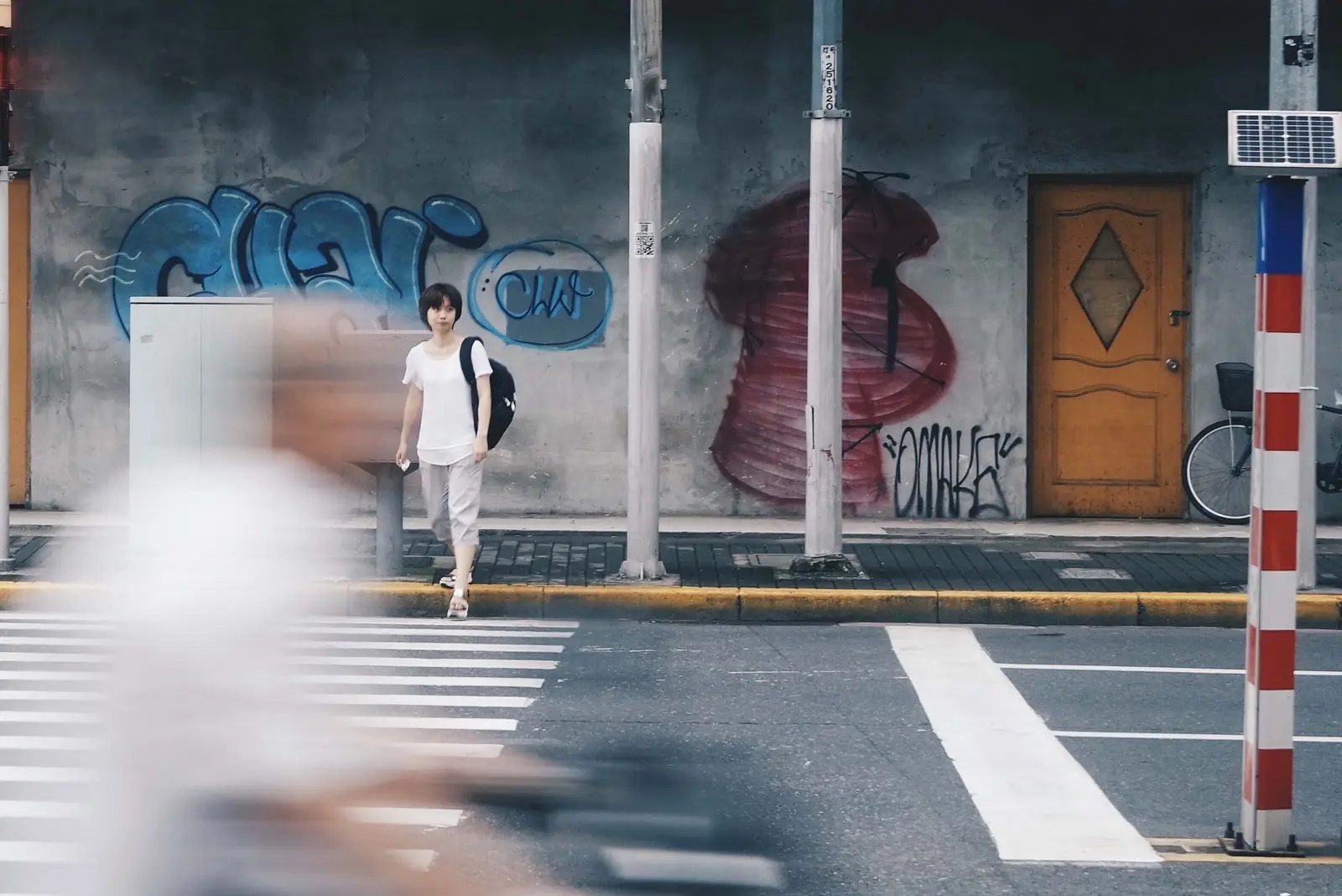 Person on road