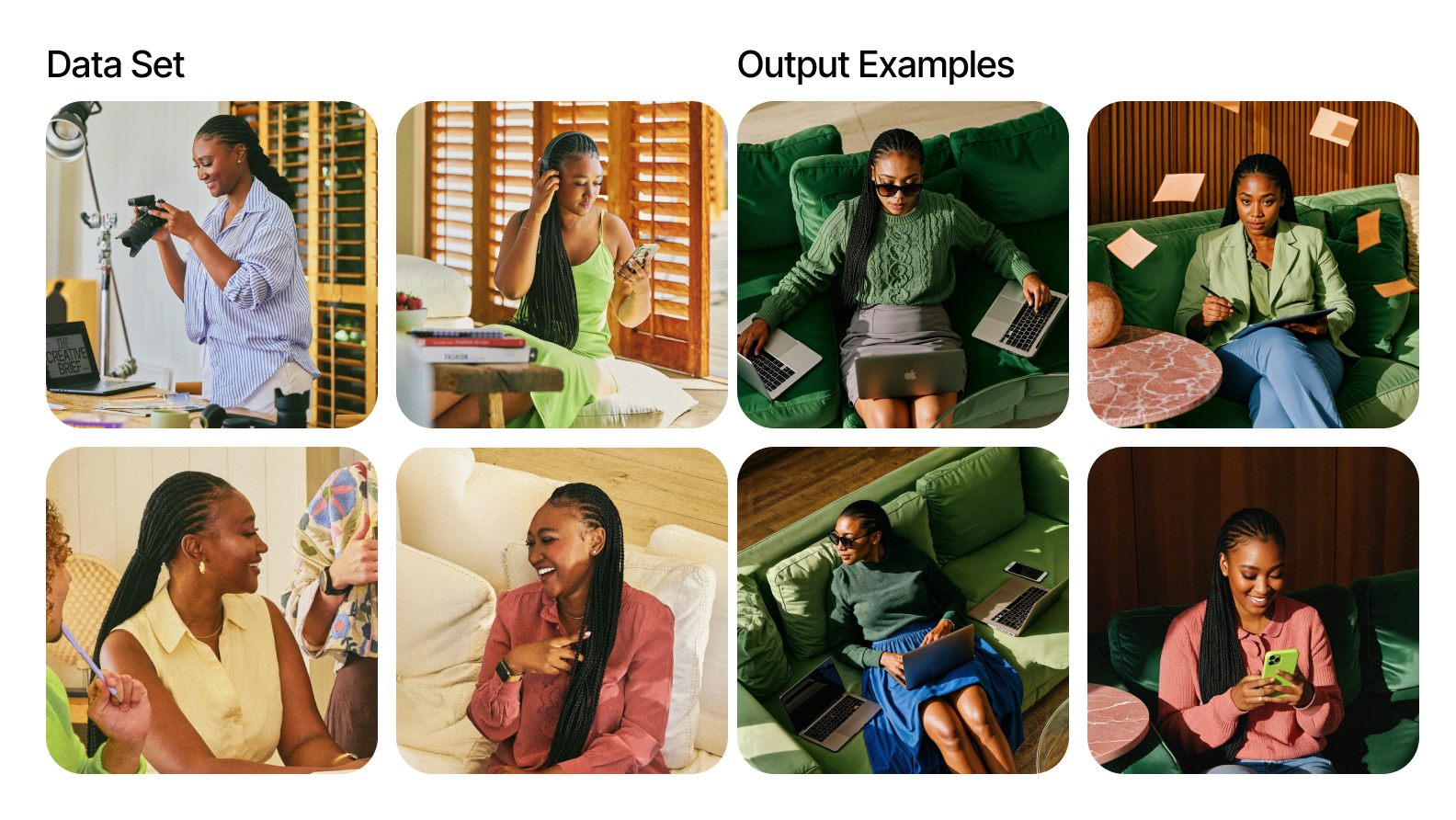 Superside custom AI image model dataset and output examples