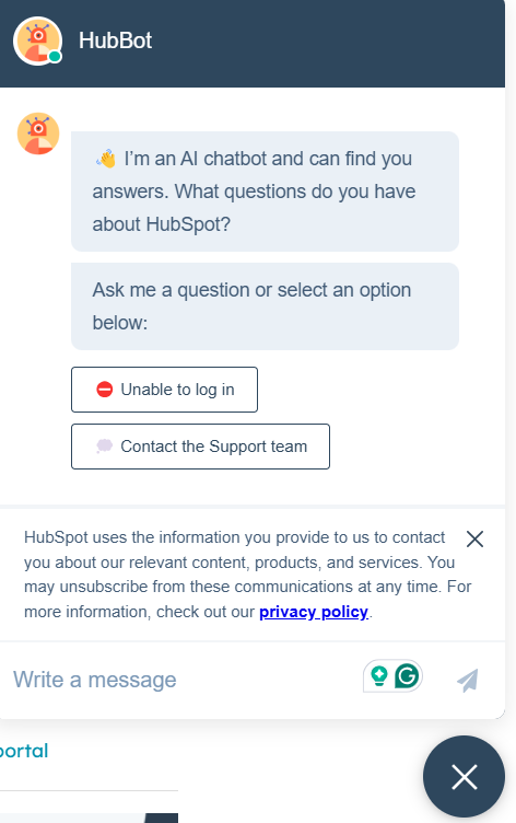 Hubspot's AI Chatbot