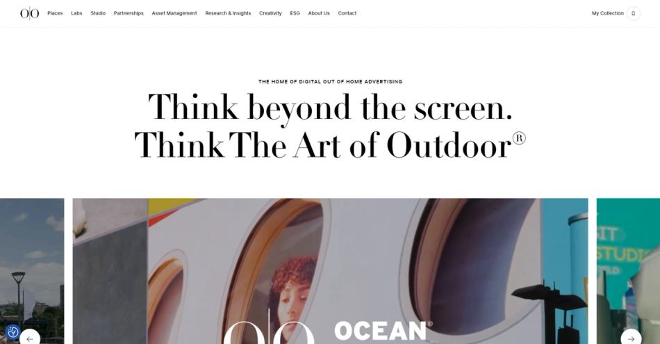 Ocean Outdoor agency website