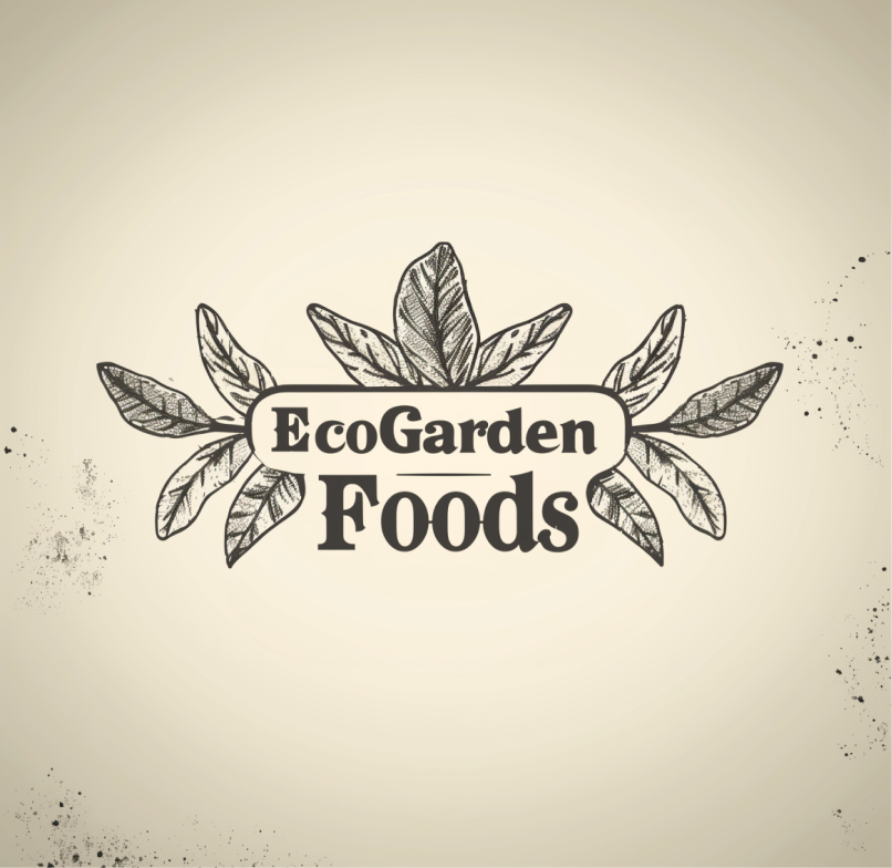 Organic food brand logo
