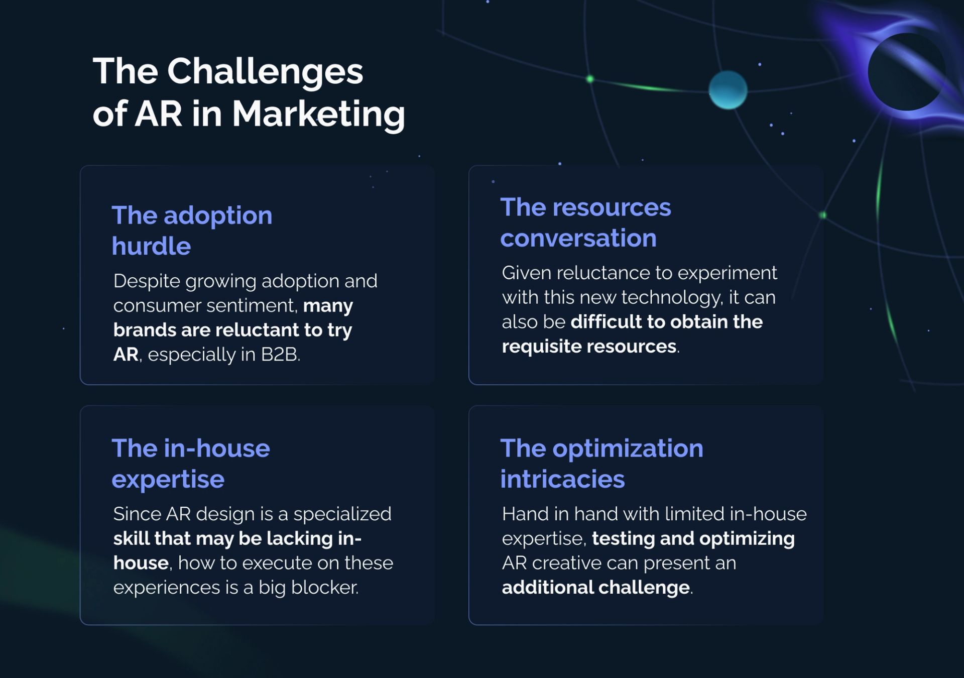 The challenges of AR in marketing