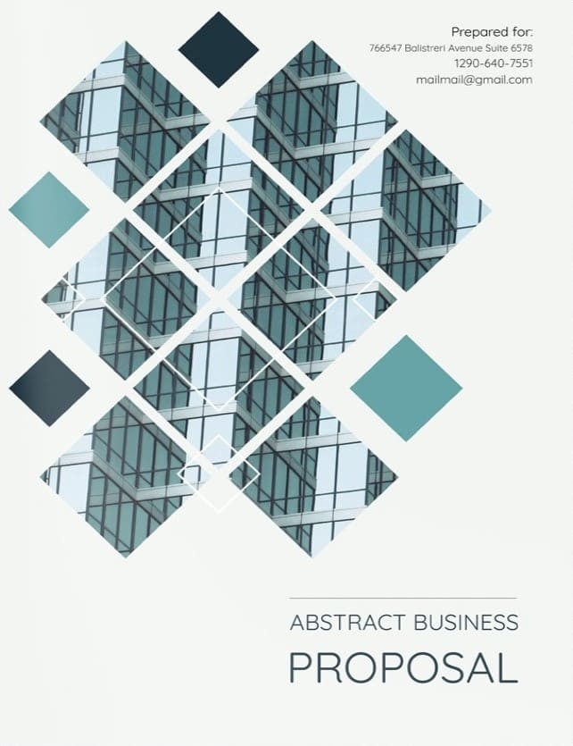 abstract business proposal template