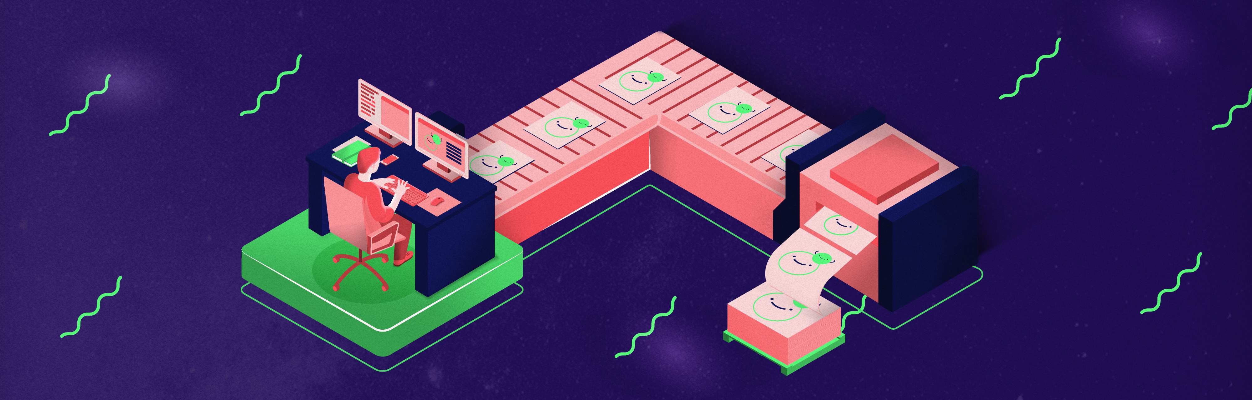 illustration of graphic design process