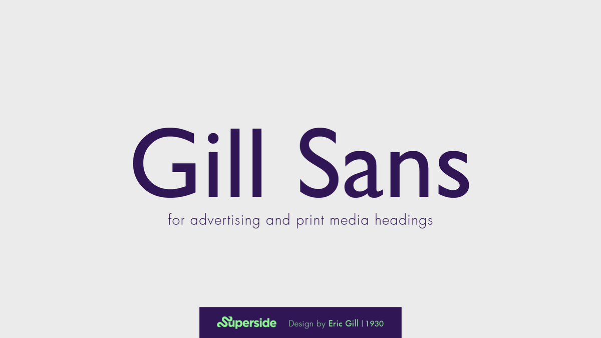 Fuente Gill Sans para presentaciones