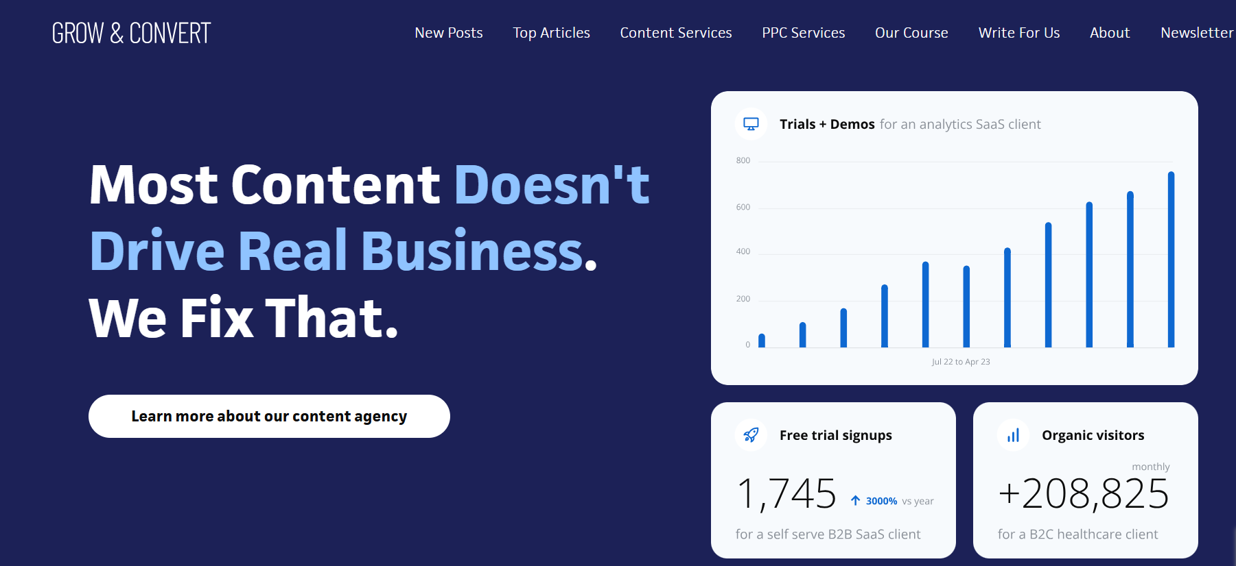 Grow and convert