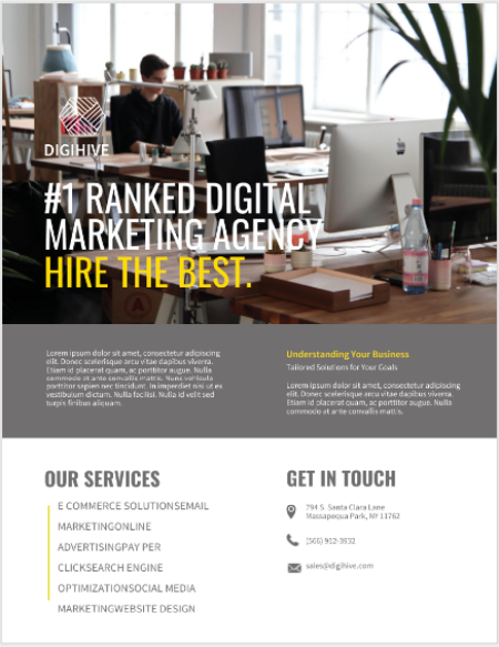 3 Panel Brochure Template Google Docs 2019 Graphic Design