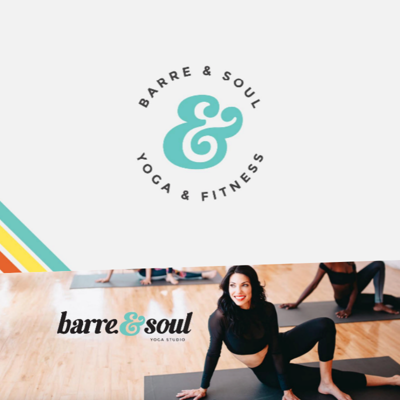 Barre and soul brand identity example