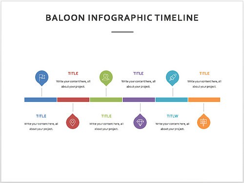 Baloon timeline design template
